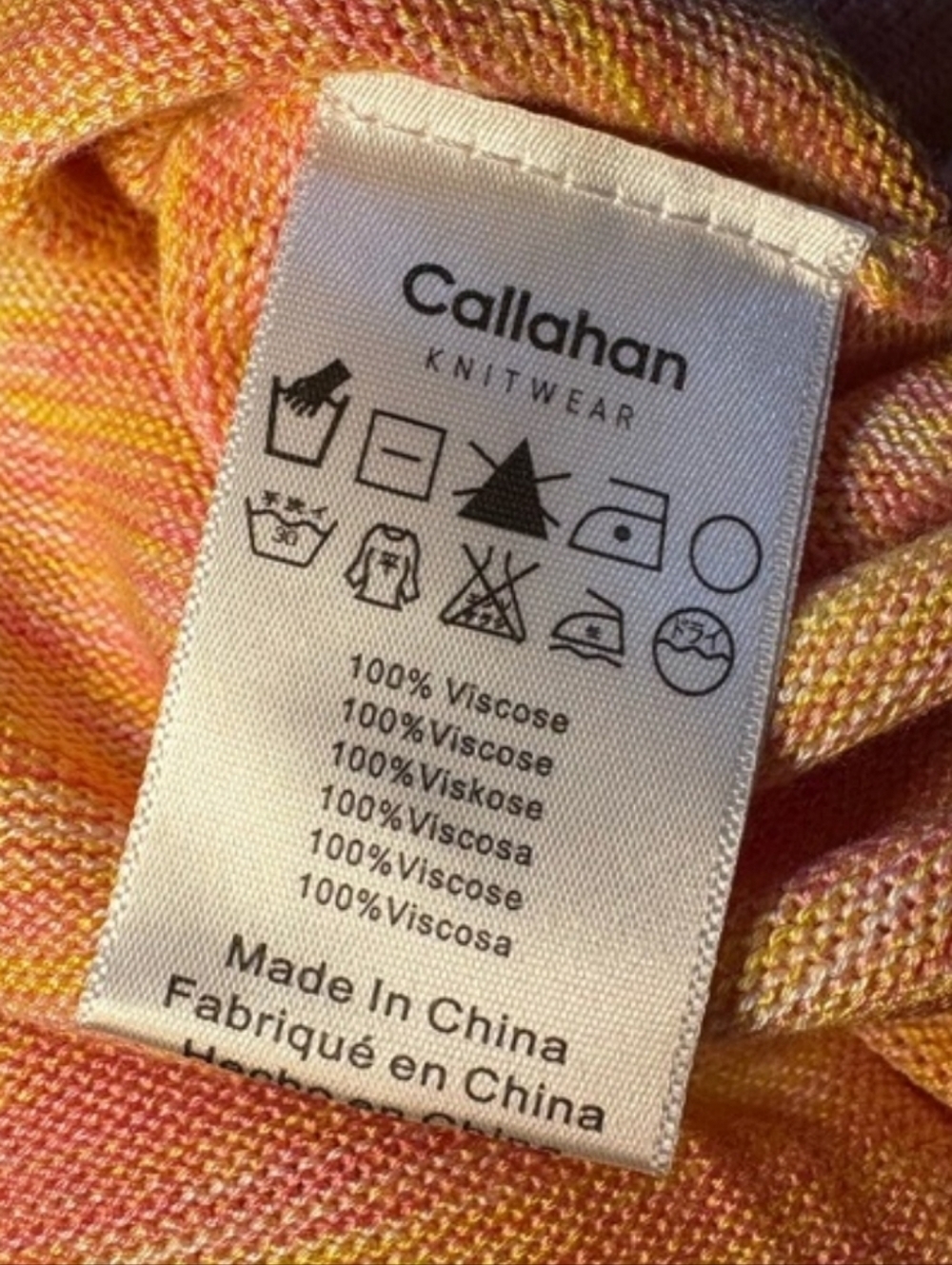 Callahan Knitwear Zoe Dress in Mango Space Dye Size Large - Picture 10 of 12